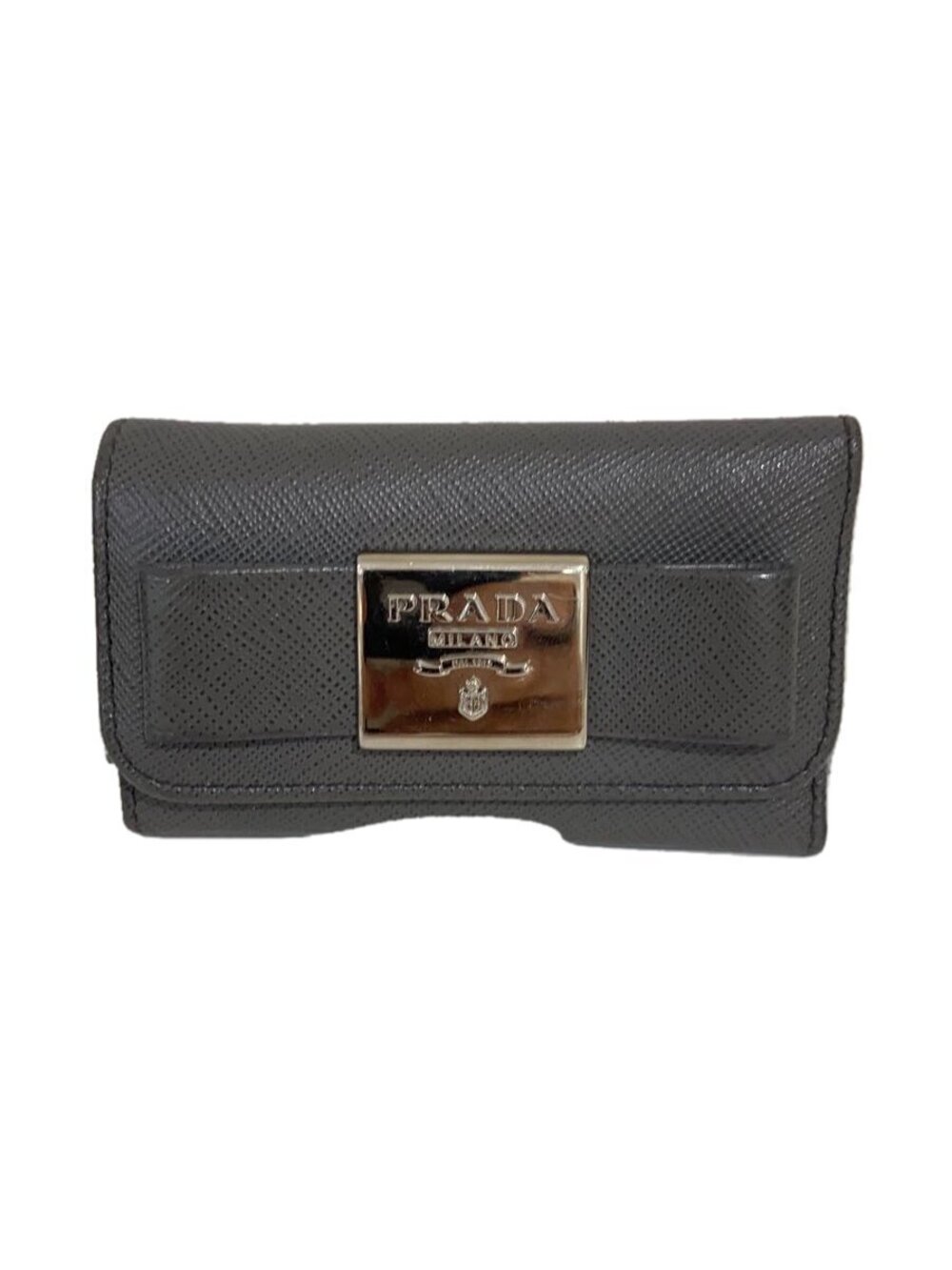 Prada Key Case Wallet Gray